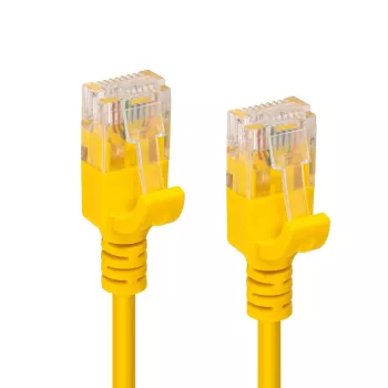 Microconnect V-UTP6A005Y-cienki kabel sieciowy Żółty 0,5 m Cat6a U/UTP (UTP)