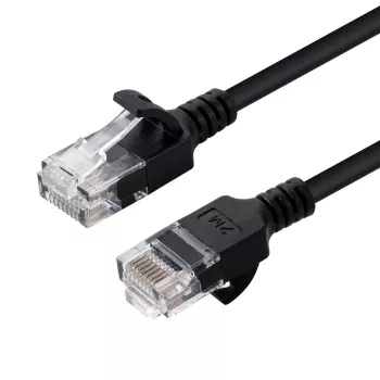 Microconnect V-UTP6A01S-cienki kabel sieciowy Czarny 1 m Cat6a U/UTP (UTP)