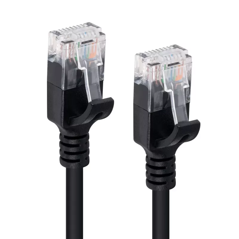 Microconnect V-UTP6A05S-cienki kabel sieciowy Czarny 5 m Cat6a U/UTP (UTP)