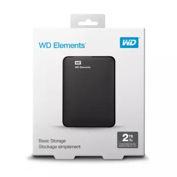 Zewnętrzny dysk twardy Western Digital WD Elements 2 TB 2,5 cala USB 3.2 Czarny