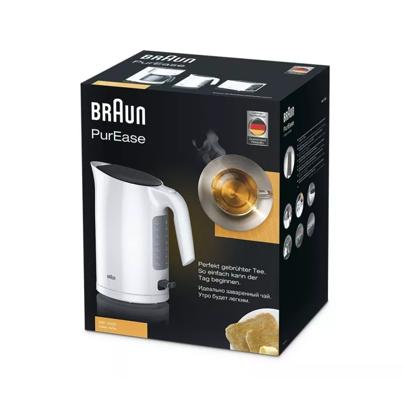 Braun PurEase WK 3100 WH czajnik elektryczny 1,7 l 2200 W biały