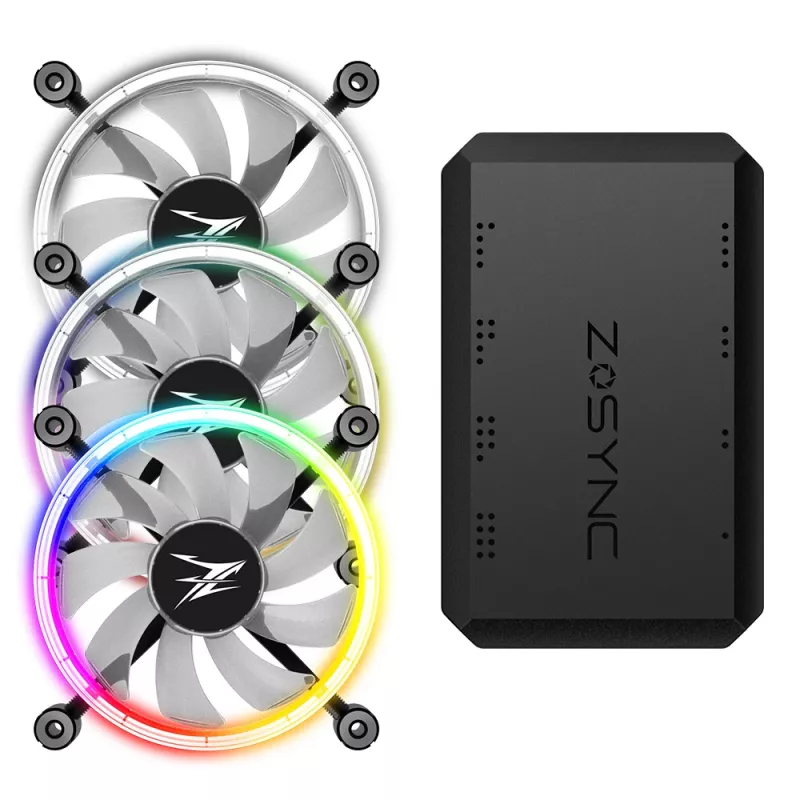 Zalman ZM-LF120A3 system chłodzenia komputera Wentylator obudowy komputera 12 cm Czarny, Biały