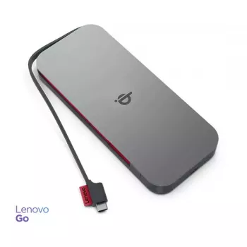 Lenovo GO Litowo-polimerowy (LiPo) 10000 mAh Ładowanie bezprzewodowe Szary
