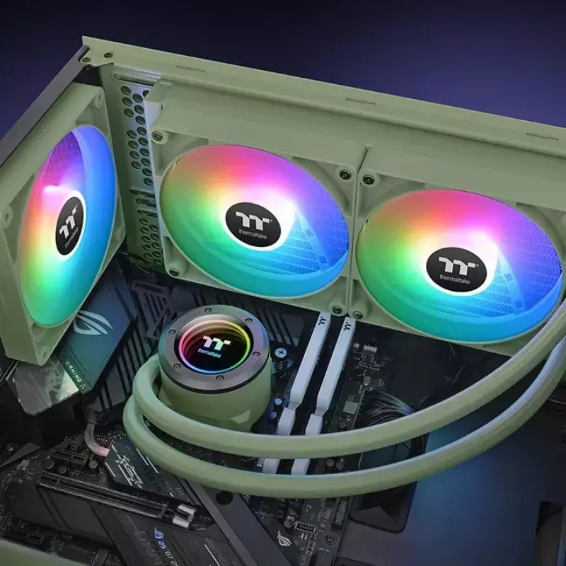 Zestaw chłodzenia cieczą Thermaltake TH280 V2 ARGB zielony 84,32 cfm 3,02 mmH2O