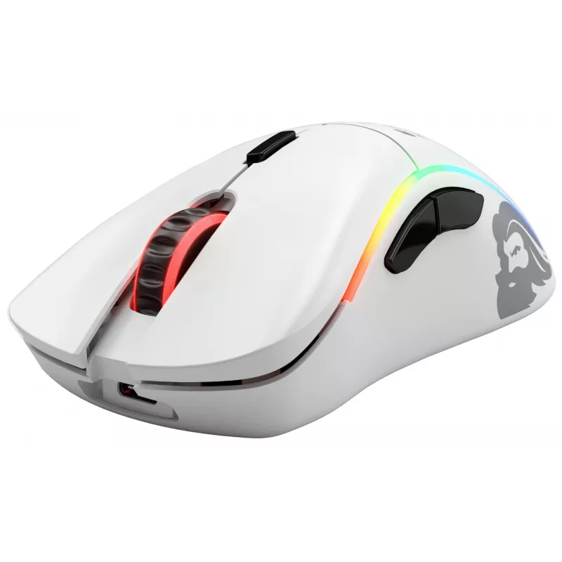 Glorious Gaming Glorious Model D Wireless - Matowa biel, dla prawej ręki, RF Wireless, 19000 DPI, biały