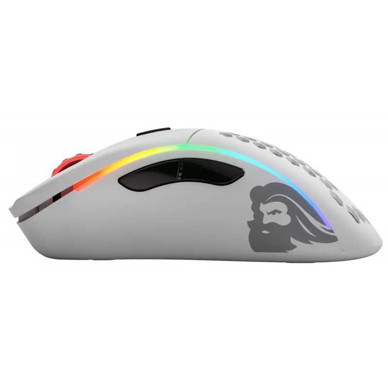 Glorious Gaming Glorious Model D Wireless - Matowa biel, dla prawej ręki, RF Wireless, 19000 DPI, biały