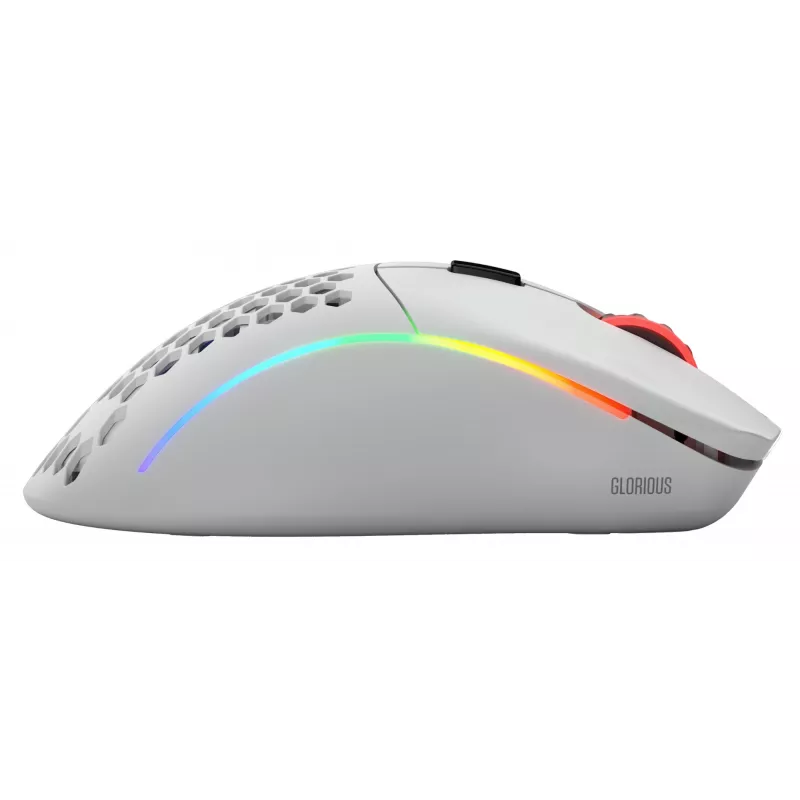 Glorious Gaming Glorious Model D Wireless - Matowa biel, dla prawej ręki, RF Wireless, 19000 DPI, biały