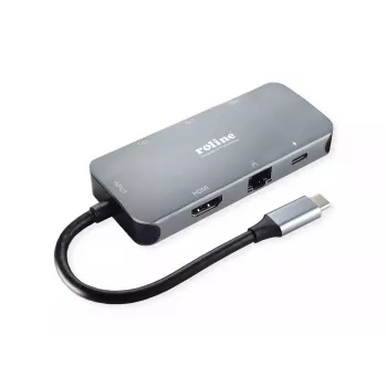 ROLINE USB Type-C Hub 12.02.1121 HDMI RJ-45 USB 3.2 Gen 2 Szary