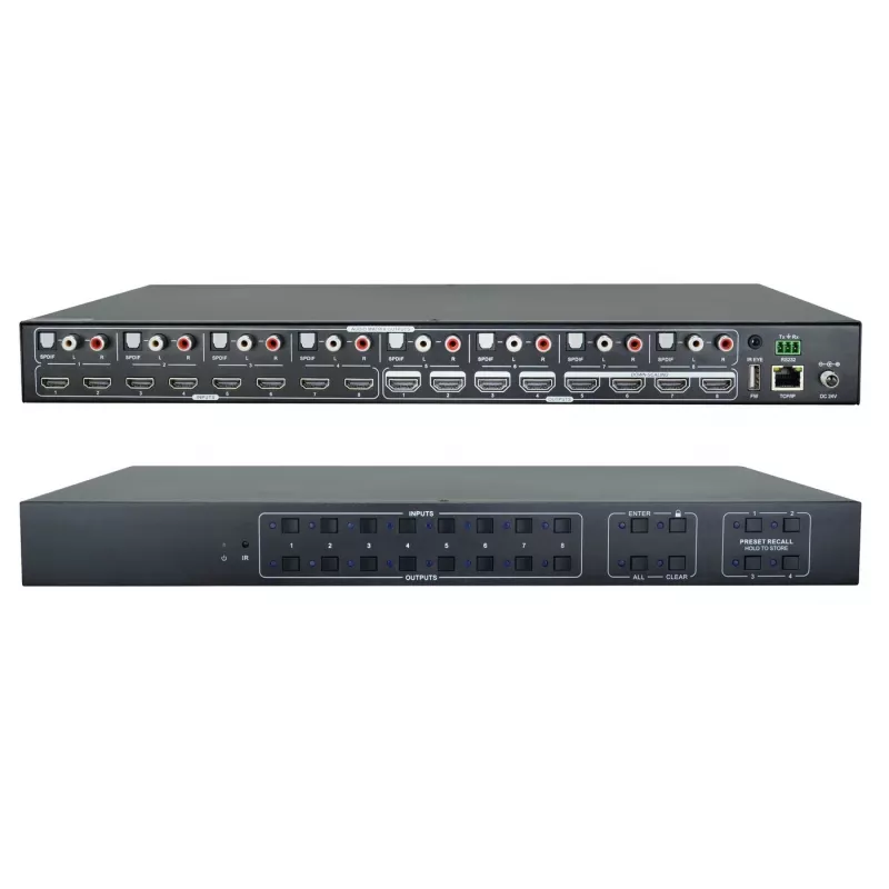 Przełącznik matrycowy AV Vivolink VLHDMIMAT8X8 3840x2160 18 Gbit/s