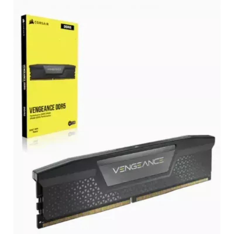 CORSAIR VENGEANCE 16GB 2x8GB DDR5 5200MT/s DIMM Unbuffered 40-40-40-77 1Gbx16 Std PMIC XMP 3.0 Black Heatspreader PCB 1.25V