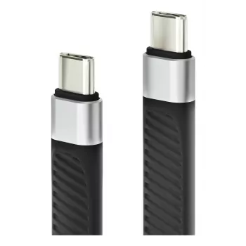 Techly ICOC-USBC-FL-U4 kabel USB USB4 Gen 2x2 0,124 m czarny