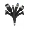 Techly ICOC-USBC-FL-U4 kabel USB USB4 Gen 2x2 0,124 m czarny