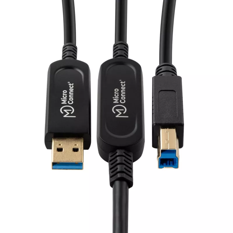 Microconnect MC-USB3.0AB20OP Kabel USB USB 3.2 Gen 2 (3.1 Gen 2) 20 m USB A USB B Czarny