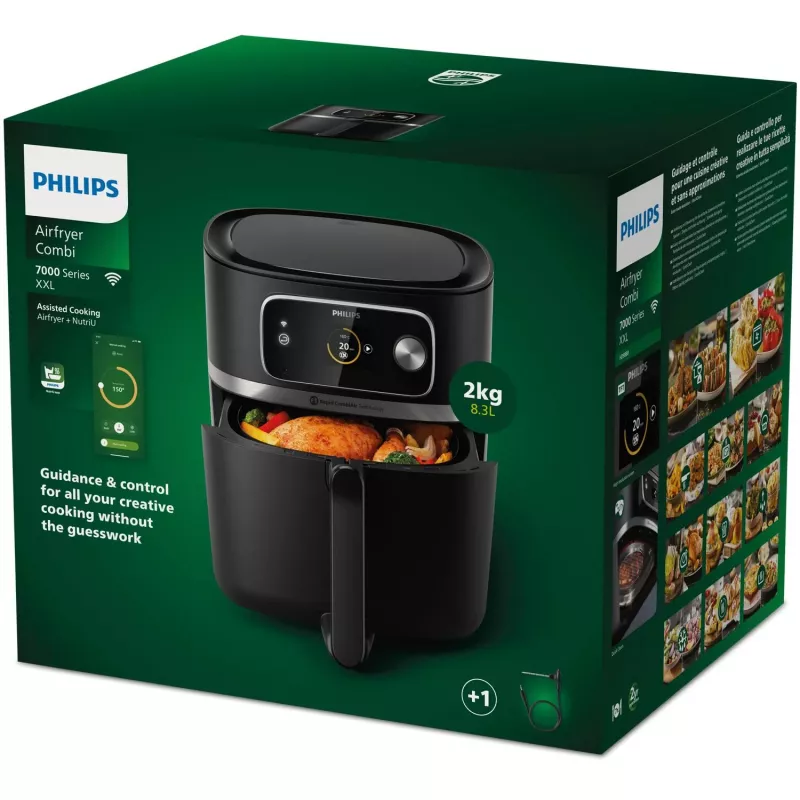 Frytownica beztłuszczowa Philips serii 7000 HD9880/90 8,3 l 2200 W czarna ze stali nierdzewnej