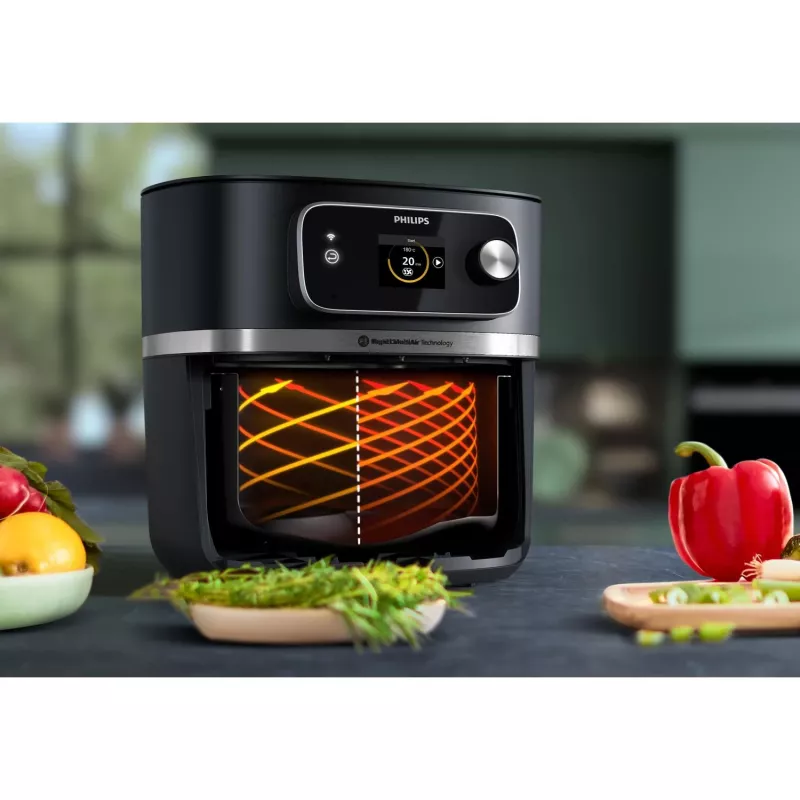 Frytownica beztłuszczowa Philips serii 7000 HD9880/90 8,3 l 2200 W czarna ze stali nierdzewnej