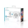 Inteligentna wtyczka Nedis WIFIP121FWT3 - wewnętrzne gniazdo Wi-Fi, zestaw 3 szt.