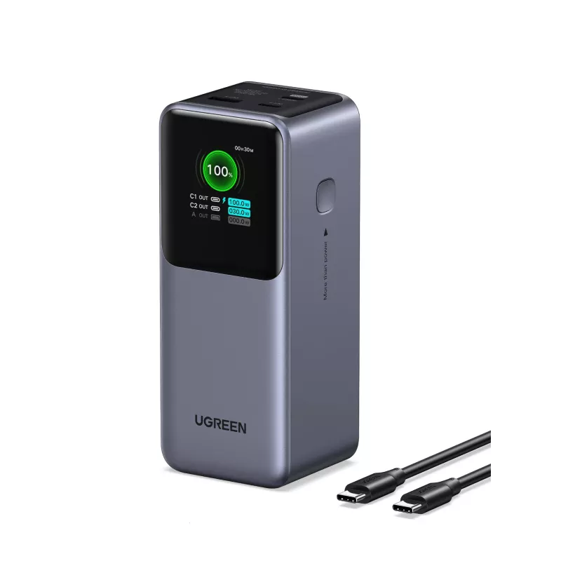Ugreen 20000mAh 130W Szybkie Ładowanie Powerbank Litowy Szary