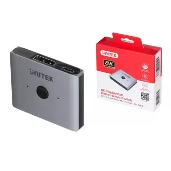 Unitek Dwukierunkowy Przełącznik DP 1.4 8K 2-w-1 (MPN V1609A)
