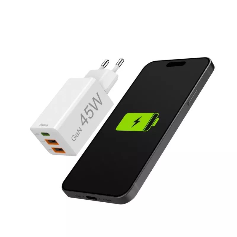 Hama 00201995 ładowarka do urządzeń mobilnych Smartfon Biały AC Szybkie ładowanie Wewnętrzna, Zewnętrzna