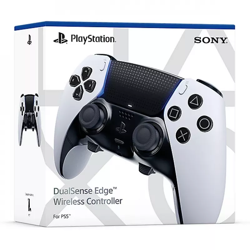 Gamepad Sony DualSense Edge do PlayStation 5 — Przewodowy i Bezprzewodowy (Bluetooth/USB), Czarno-Biały