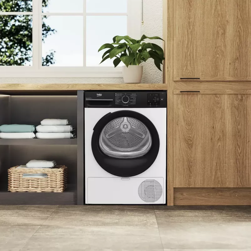 Suszarka BEKO | BM3T37249WBB | Klasa efektywności energetycznej C | Ładowanie od przodu | 7 kg | Cyfrowa | Głębokość 54,5 cm | Biała