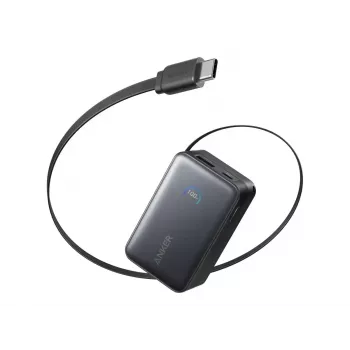 Powerbank Anker Nano 45W z wbudowanym wysuwanym kablem USB-C A1638H11 10000 mAh Czarny