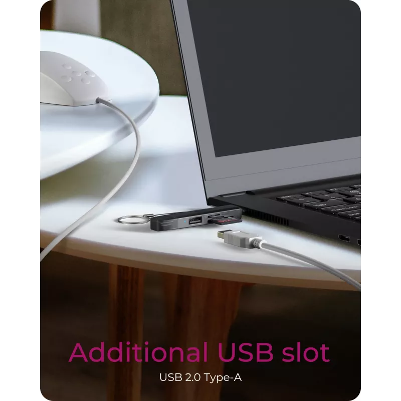 Czytnik kart icybox 61179 — USB 3.2 Gen1 3-w-1, złącza USB Type-C i Type-A