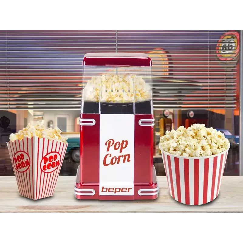 Maszyna do popcornu Beper 90.590Y Czerwono-biała 1200W 3min