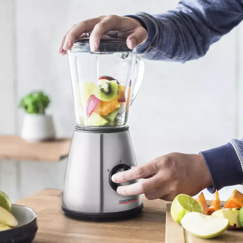 Blender stołowy Gastroback Design Mini Czarny Srebrny