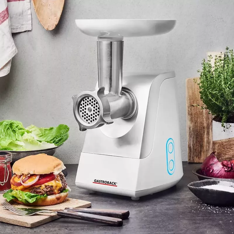 Maszynka do mięsa Gastroback Design Plus 350 W srebrno-biała