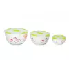 Salaterka Oursson BS2981RC/GA okrągła ceramiczna wielokolorowa 3 szt.