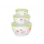 Salaterka Oursson BS2981RC/GA okrągła ceramiczna wielokolorowa 3 szt.