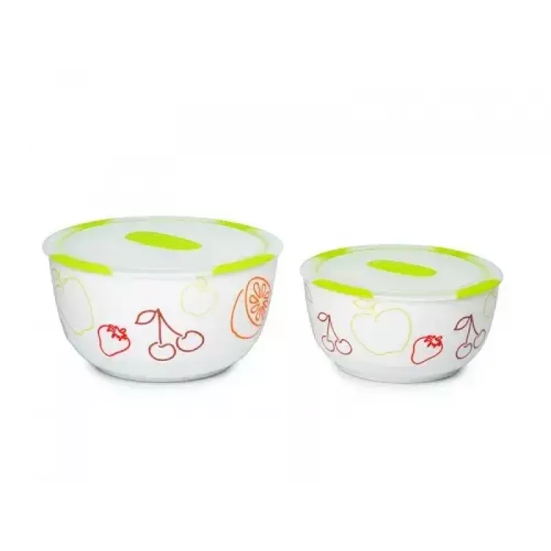 Salaterka OURSSON BS4781RC/GA Okrągła Ceramiczna Wielokolorowa 2 szt.