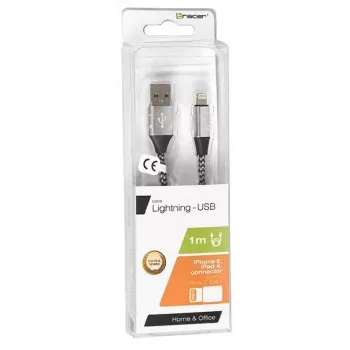 Kabel Lightning Tracer TRAKBK46268 1 m czarny srebrny