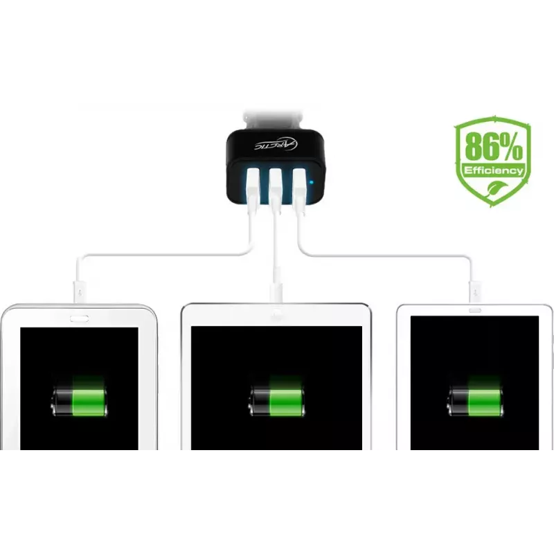 ARCTIC Car Charger 7200 - 3-portowa ładowarka samochodowa USB
