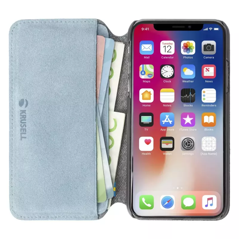 Pokrowiec z klapką Krusell Broby 4 Card SlimWallet iPhone X/XS