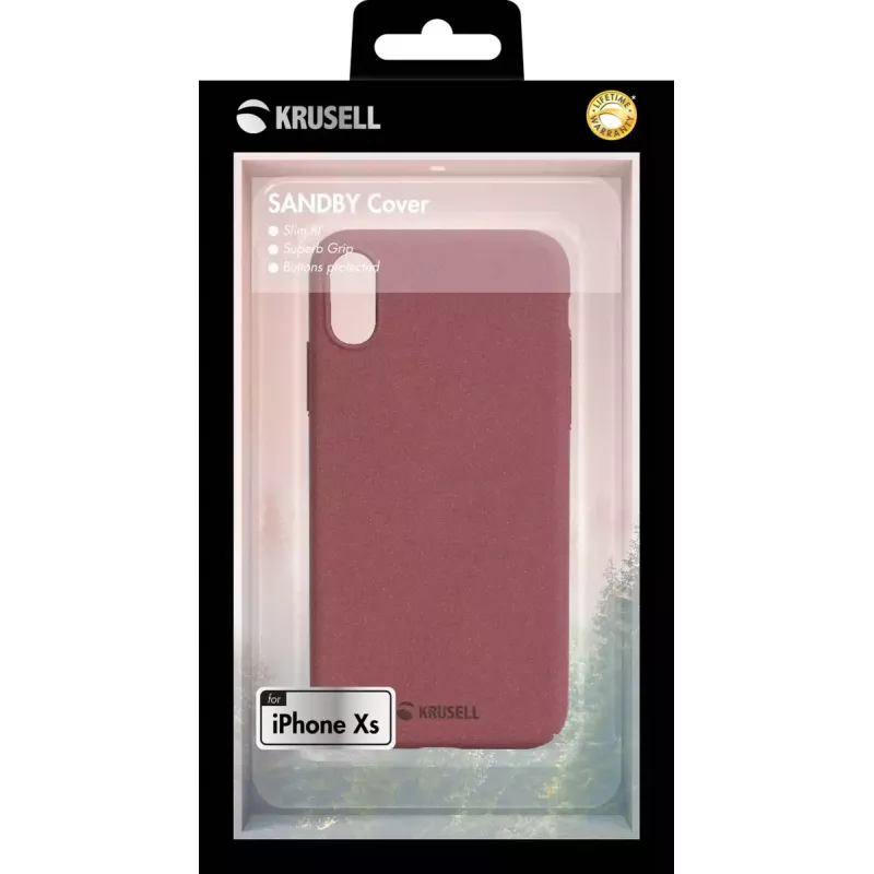 Etui portfelowe Krusell Sandby iPhone X/XS Burgund