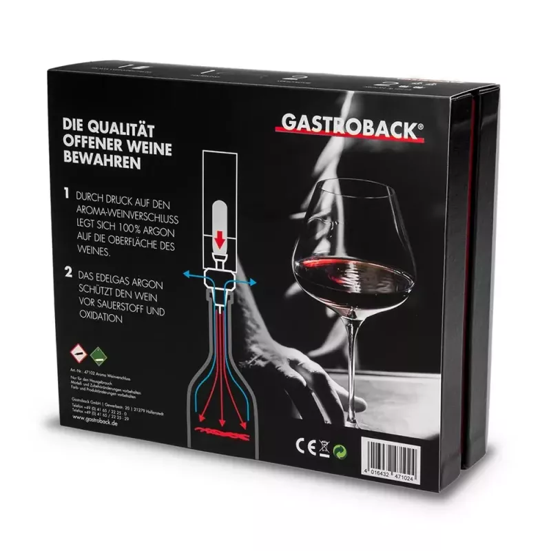 Korek do dekantera Gastroback Aroma 47102 Czarny Stal nierdzewna