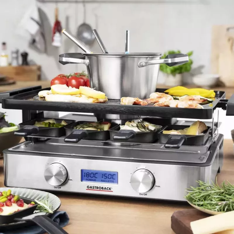 Zestaw do raclette i fondue Gastroback Design Raclette-Fondue Advanced Plus 2200W