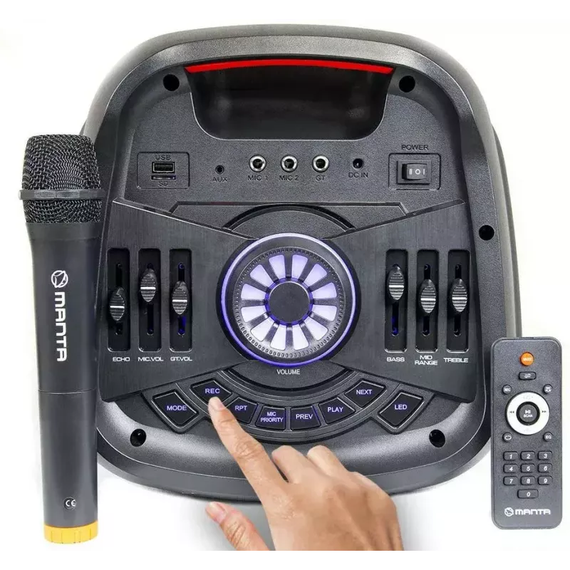 Przenośny głośnik Bluetooth MANTA SPK5310 PRO 20W — bezprzewodowy, akumulatorowy, obsługa TWS
