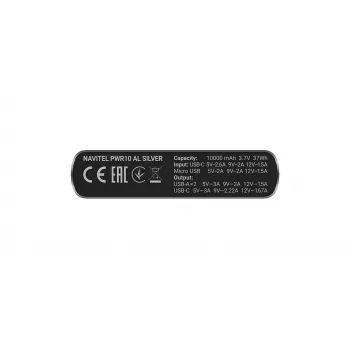 Navitel PWR10 AL srebrny Power Bank 10000 mAh