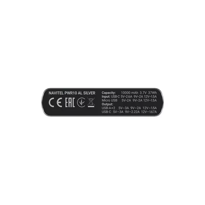 Navitel PWR10 AL srebrny Power Bank 10000 mAh