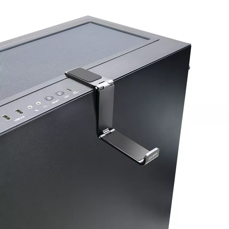 Uchwyt na słuchawki Zalman ZM-FH10 BK Aluminium Gumowy Stal Czarny