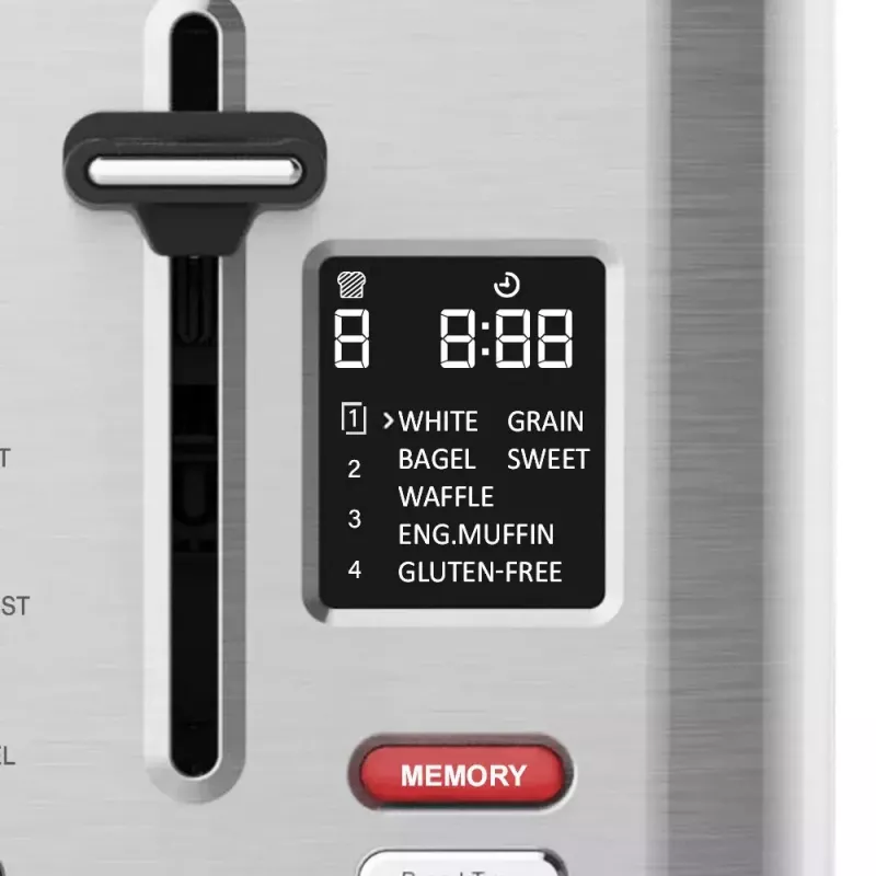 Gastroback Design Digital 2S Toster 2 kromki 950 W Stal nierdzewna