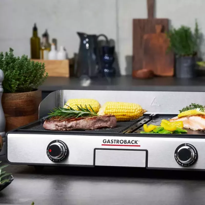 Gastroback Design Plancha & BBQ contact grill 2000 W stainless steel