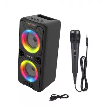 Przenośny głośnik Bluetooth MANTA SPK816 — 30W RMS, Bluetooth 5.0, USB/SD/AUX, FM, 4h bateria, Czarny