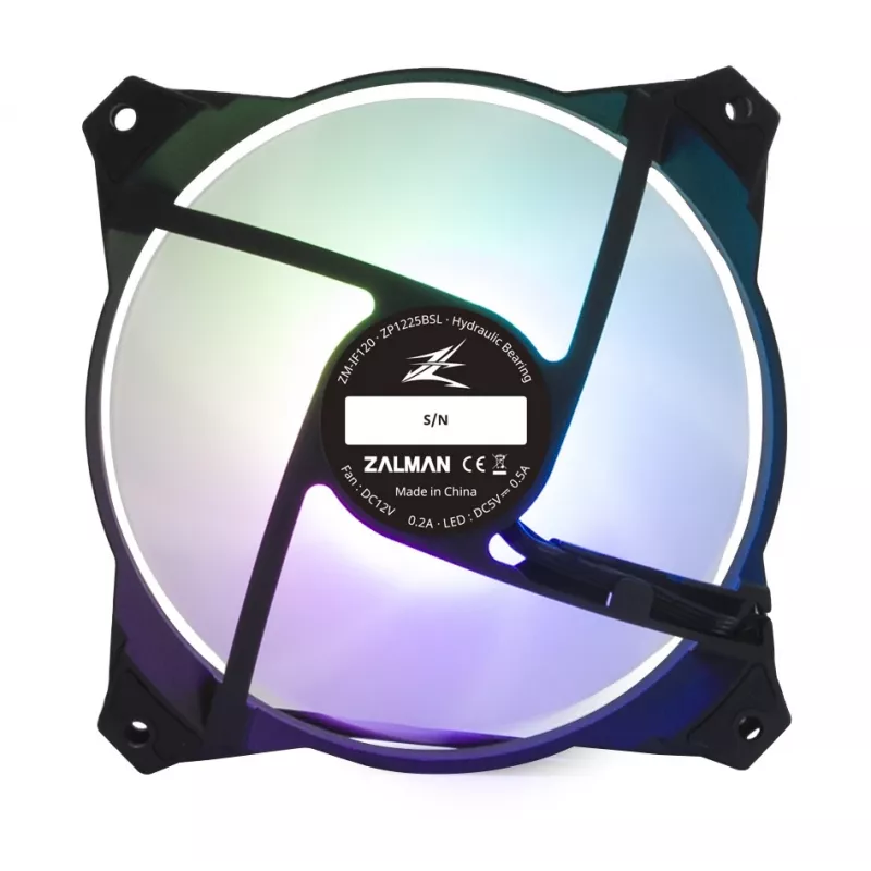 Zalman ZM-IF120 120mm Mlecznobiały Wentylator aRGB z efektem nieskończoności 1.200 RPM 21,0 dB 55,2 CFM Obudowa komputera 12 cm