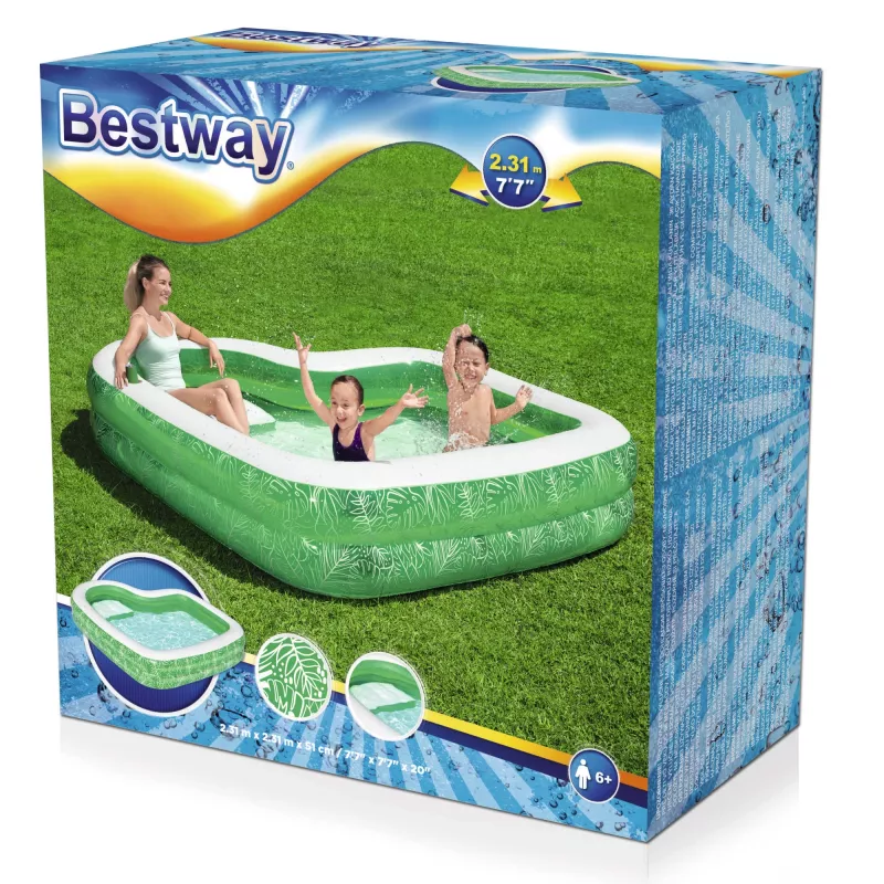 Bestway basen rodzinny Tropical Paradise 7'7 inch x 7'7 inch x 20 inch / 2,31 m x 2,31 m x 51 cm