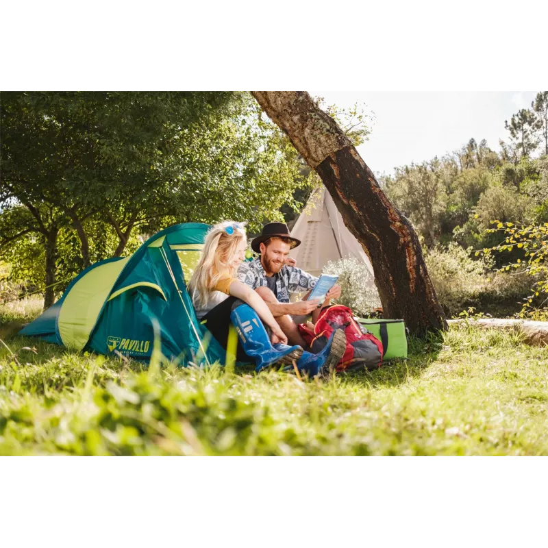 Bestway 68097 Backpacking Tent zielony żółty 3 min Setup