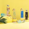 Szklana butelka Cambridge CM06991 550 ml z bambusową pokrywką